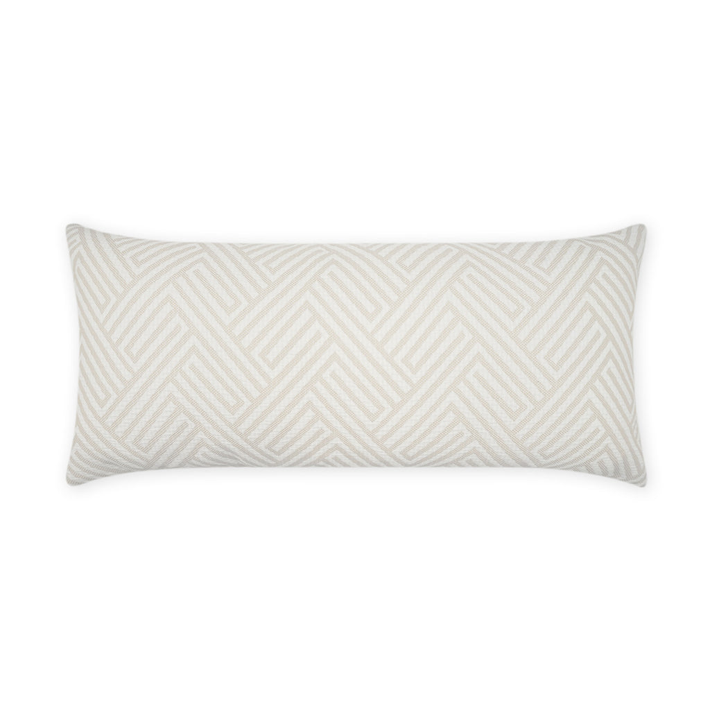 Mandros Lumbar Outdoor Throw Pillow - Ivory | DV KAP