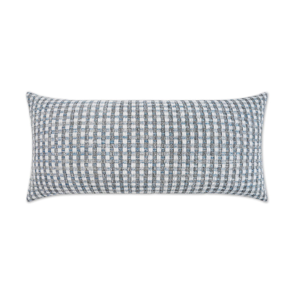 Heart Stone Lumbar Outdoor Throw Pillow - Blue | DV KAP