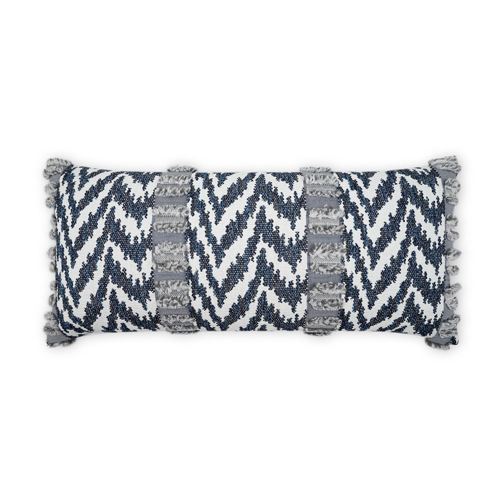 Indiana Lumbar Outdoor Throw Pillow - Indigo | DV KAP