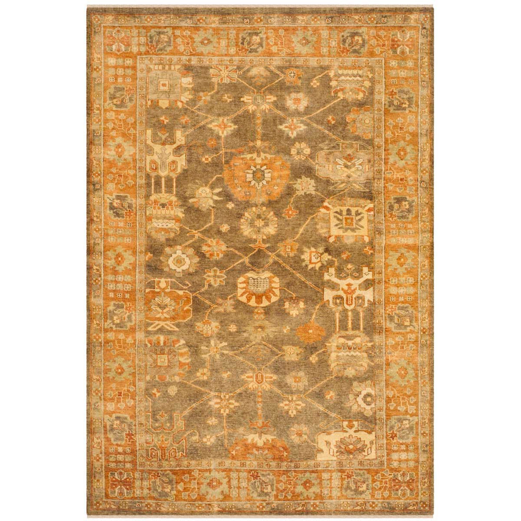 Oushak 144 Rug | Safavieh - OSH144A - Brown / Rust