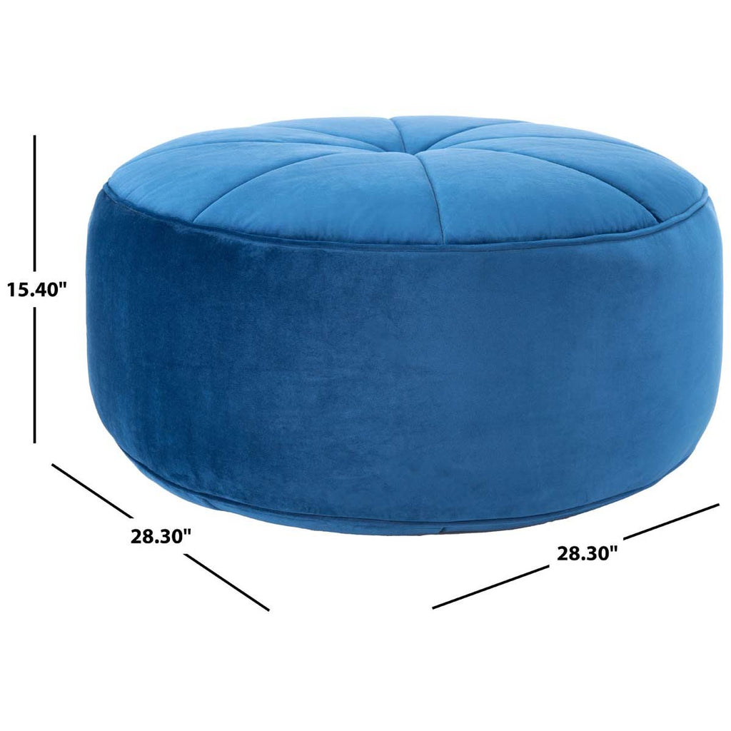 Safavieh Amais Round Ottoman - Navy