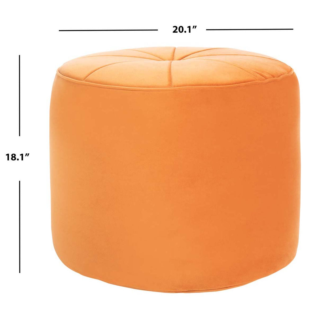 Safavieh Hawkem Cylinder Ottoman - Orange