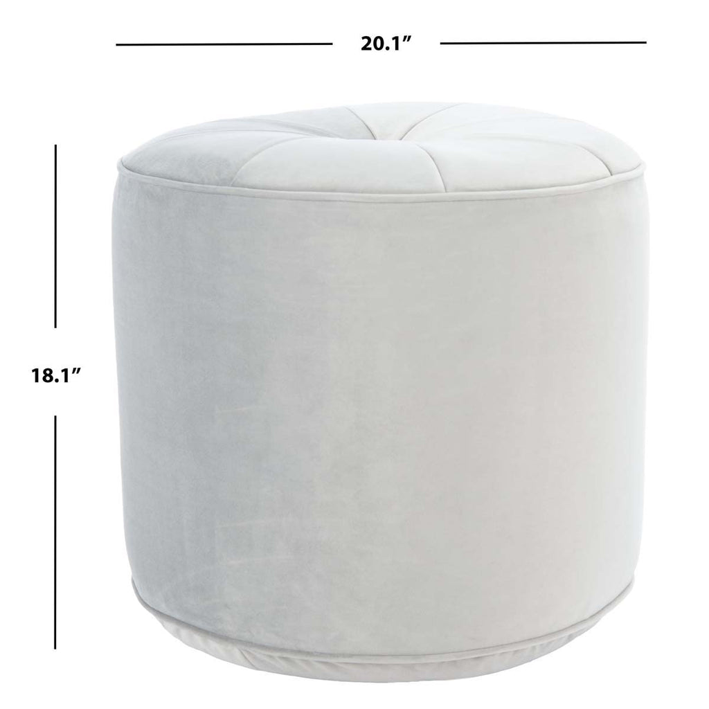 Safavieh Hawkem Cylinder Ottoman - Light Grey