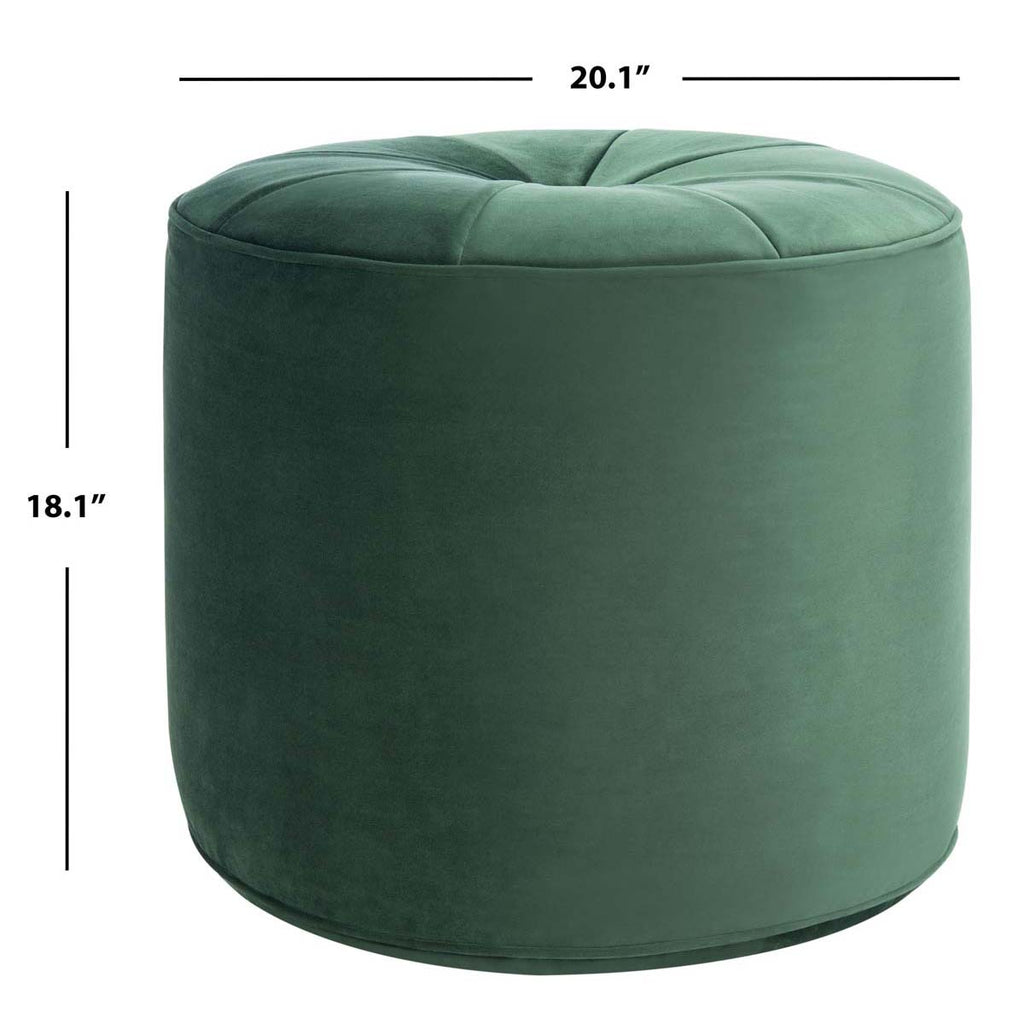Safavieh Hawkem Cylinder Ottoman - Emerald