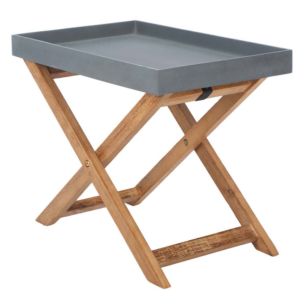 Safavieh Alten Side Table-Natural/Grey