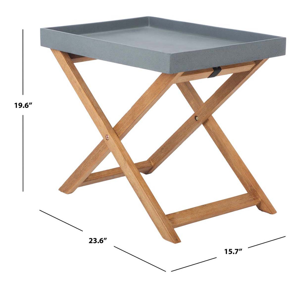 Safavieh Terance Side Table-Natural/Grey
