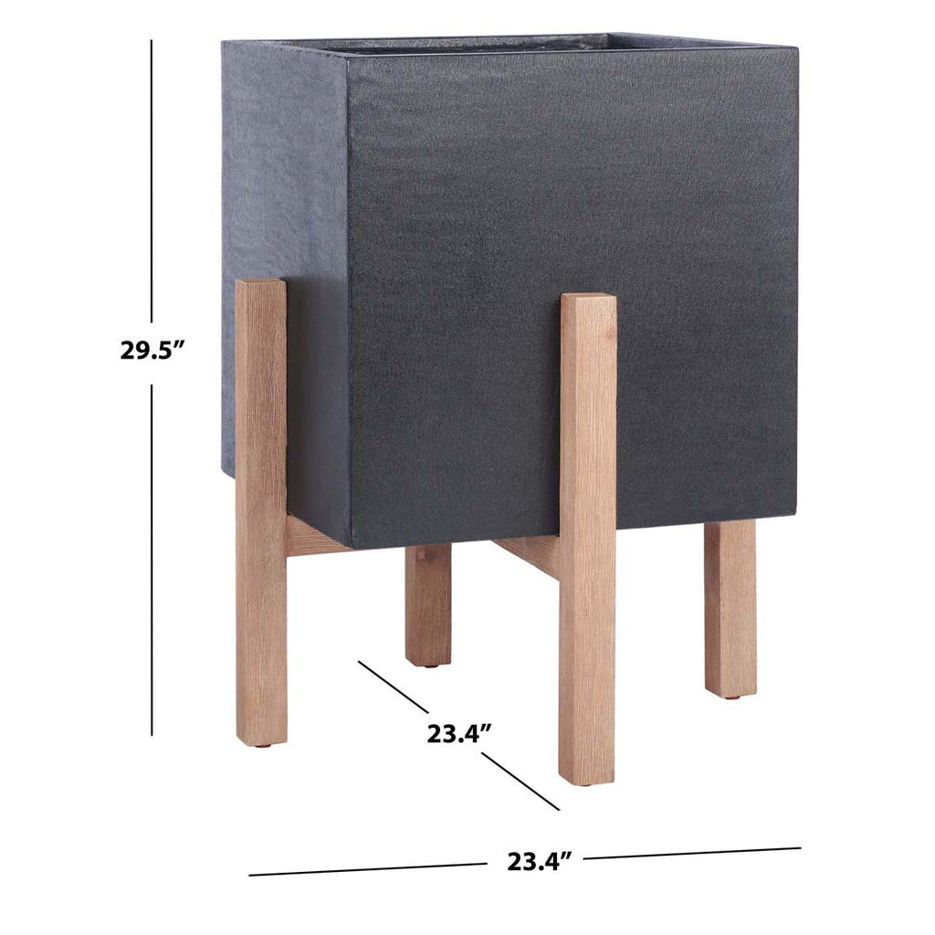 Safavieh Anston Planter-Natural/Black