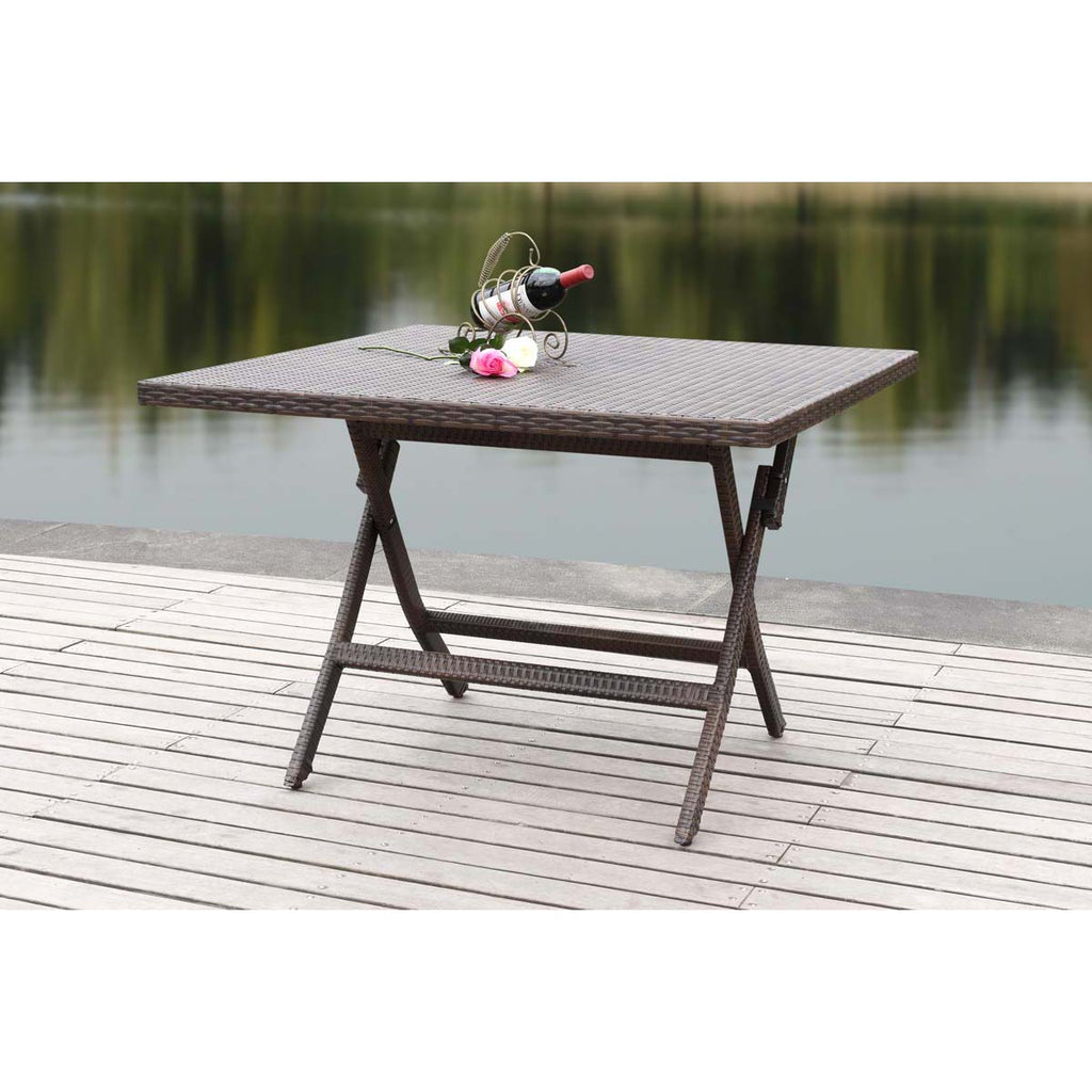 Safavieh Samana Sqaure Folding Table - Brown