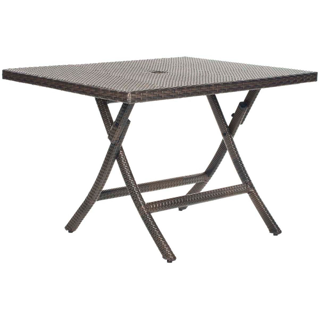 Safavieh Samana Sqaure Folding Table - Brown