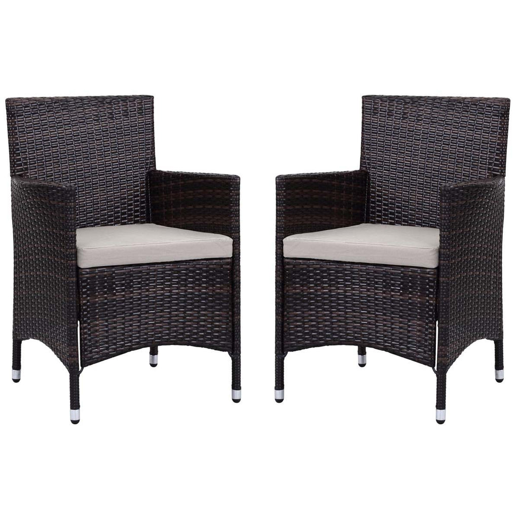 Safavieh Kendrick Chair - Brown/Sand (Set of 2)