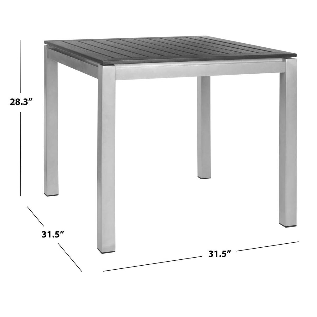 Safavieh Onika Square Dining Table - Black/Grey