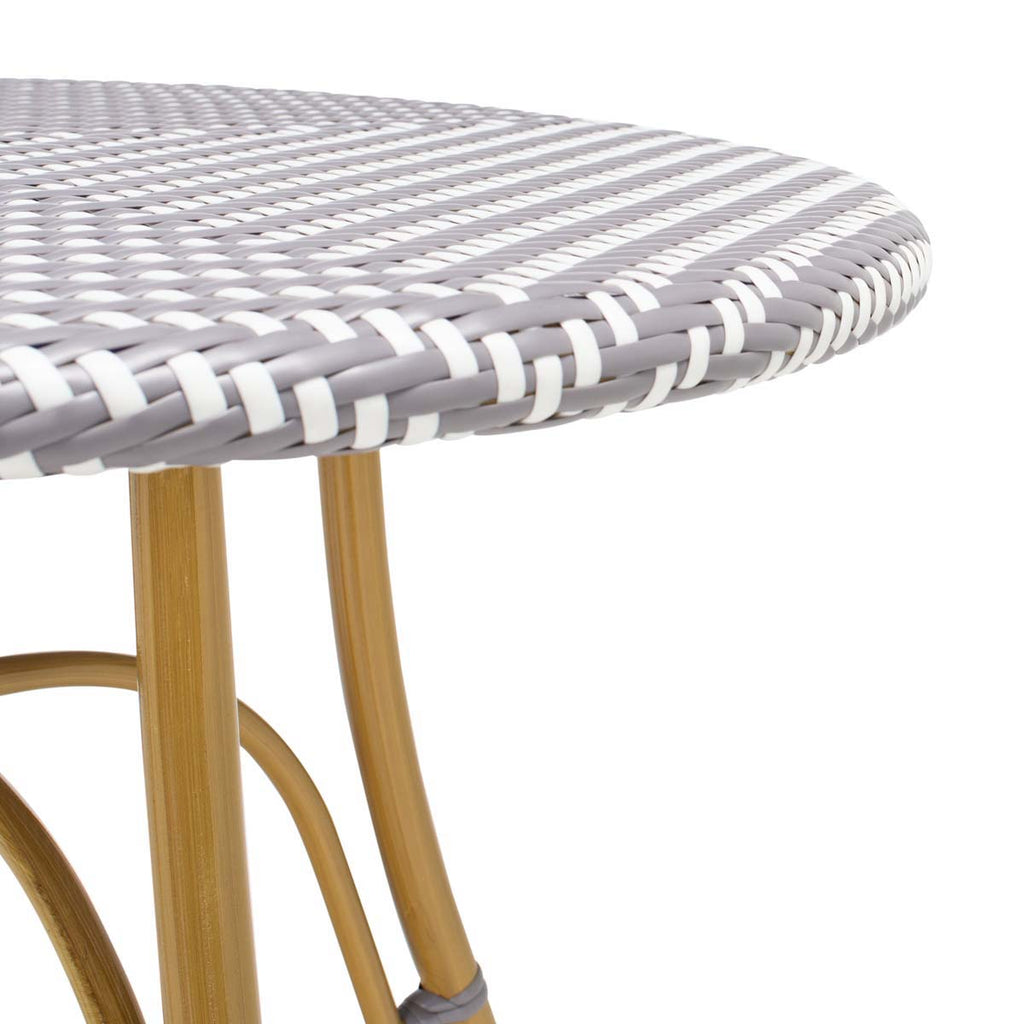 Safavieh Kylie Rattan Bistro Table - Grey / White