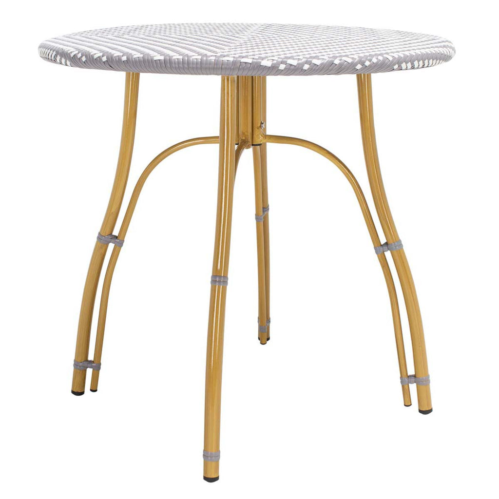 Safavieh Kylie Rattan Bistro Table - Grey / White