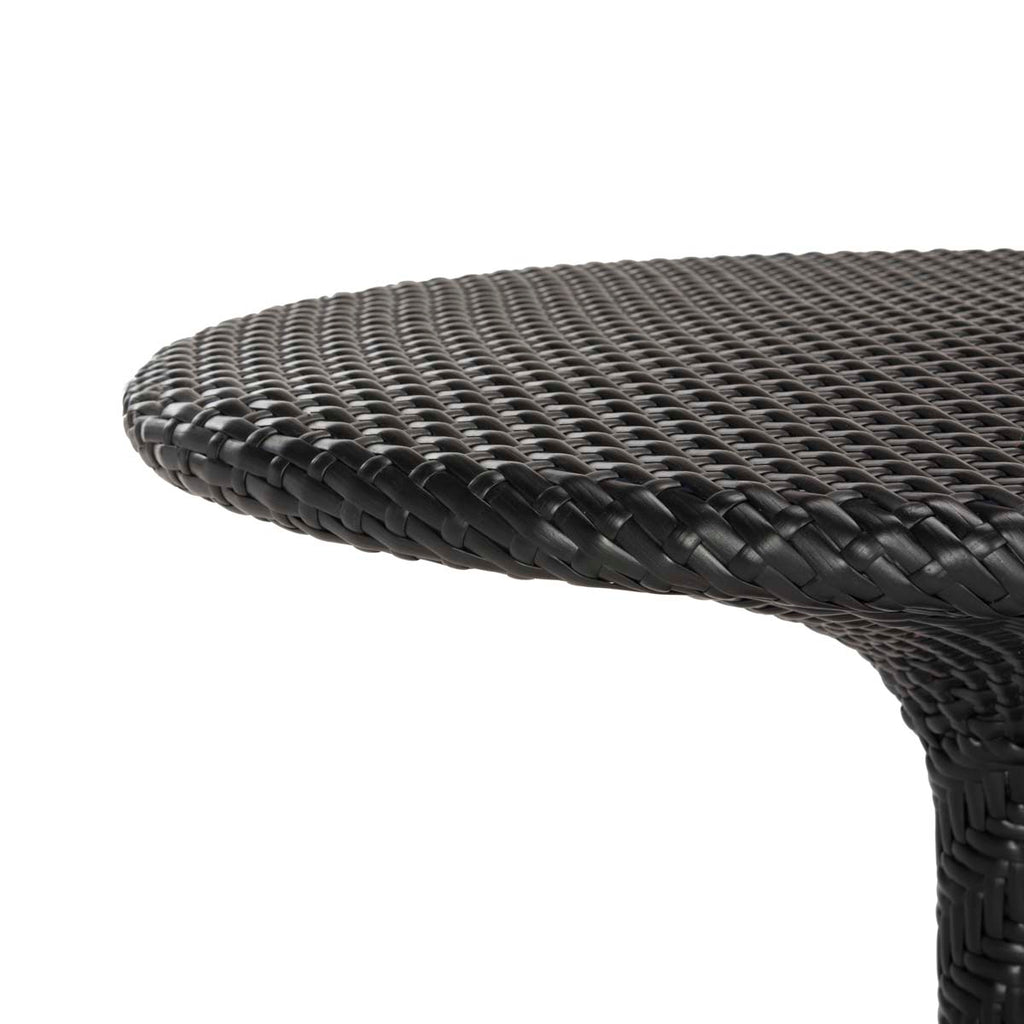 Safavieh Bilson Rattan Bistro Table - Black Rattan