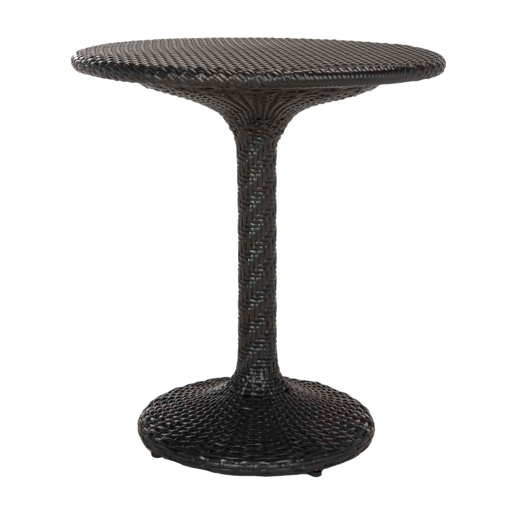 Safavieh Bilson Rattan Bistro Table - Black Rattan