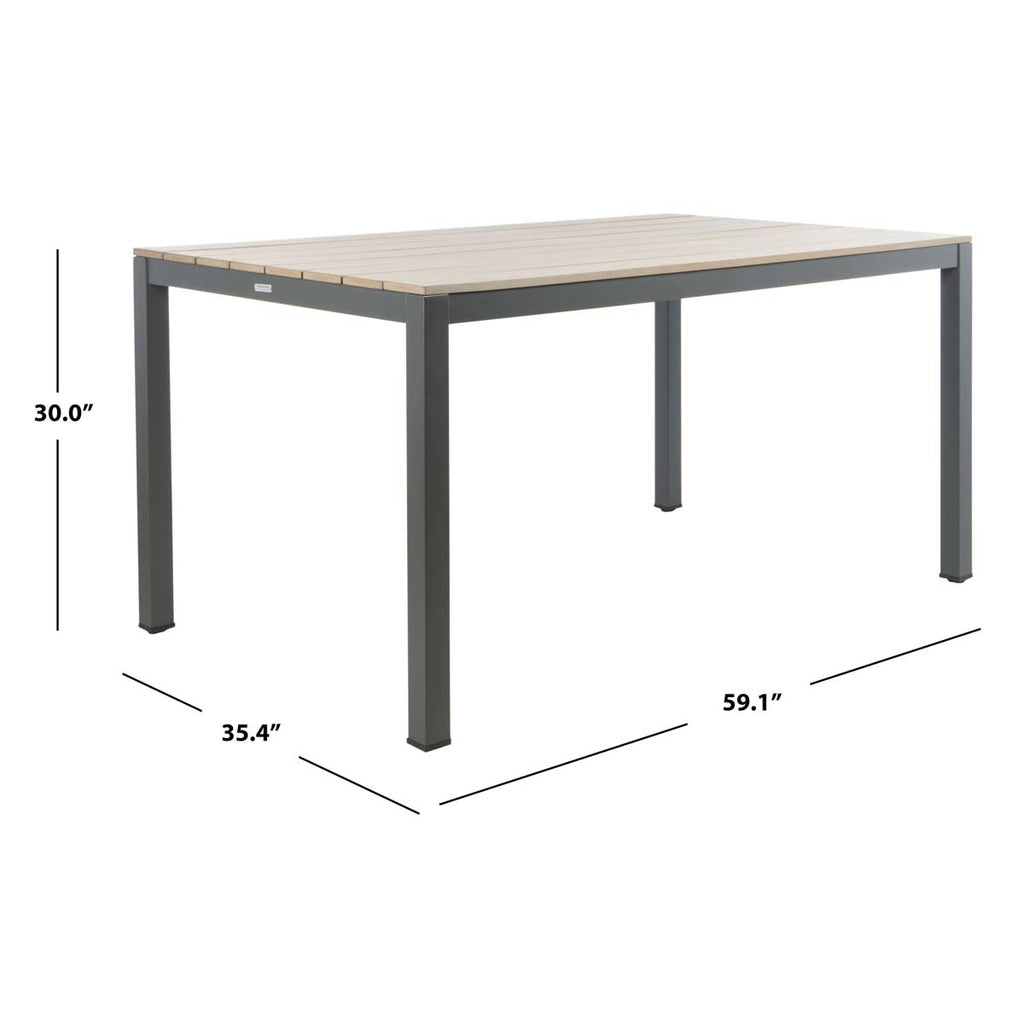 Safavieh Beldan Dining Table - Distressed Taupe