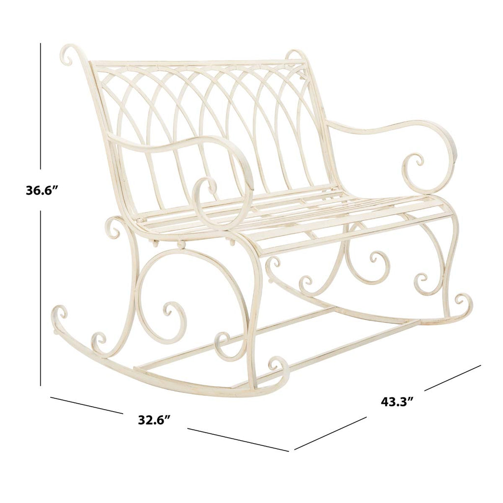Safavieh Ressi Rock Bench - Pearl White