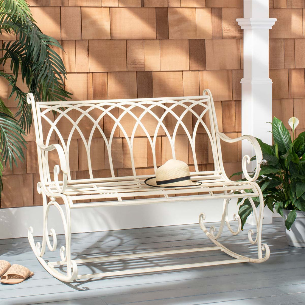 Safavieh Ressi Rock Bench - Pearl White