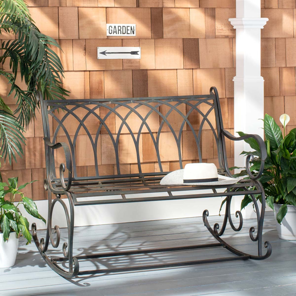 Safavieh Ressi Rock Bench - Black Rust