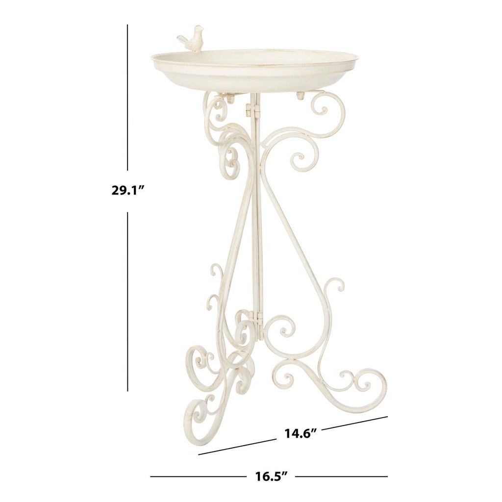 Ashlan Bird Bath | Safavieh - PAT5024 - Pearl White