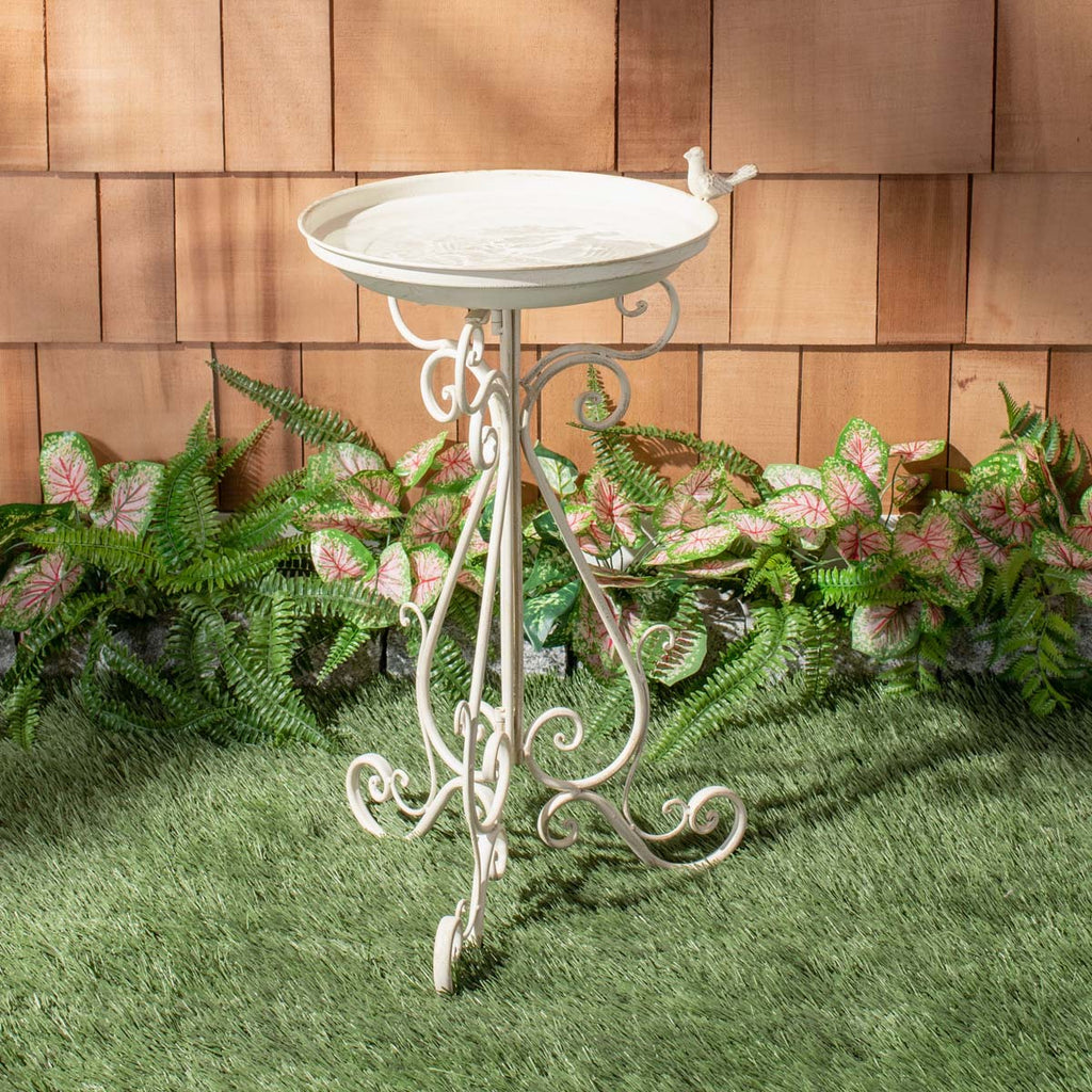 Ashlan Bird Bath | Safavieh - PAT5024 - Pearl White