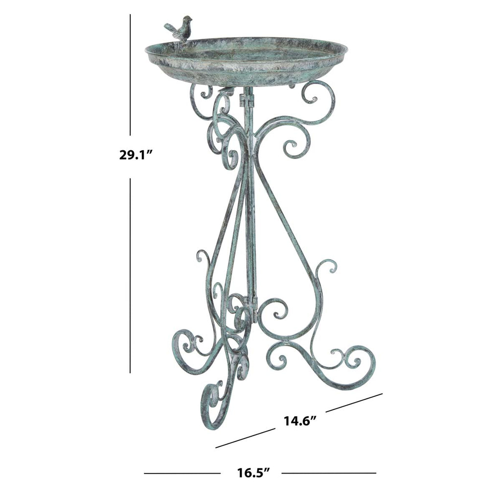 Safavieh Ashlan Bird Bath - Ant Dark Green