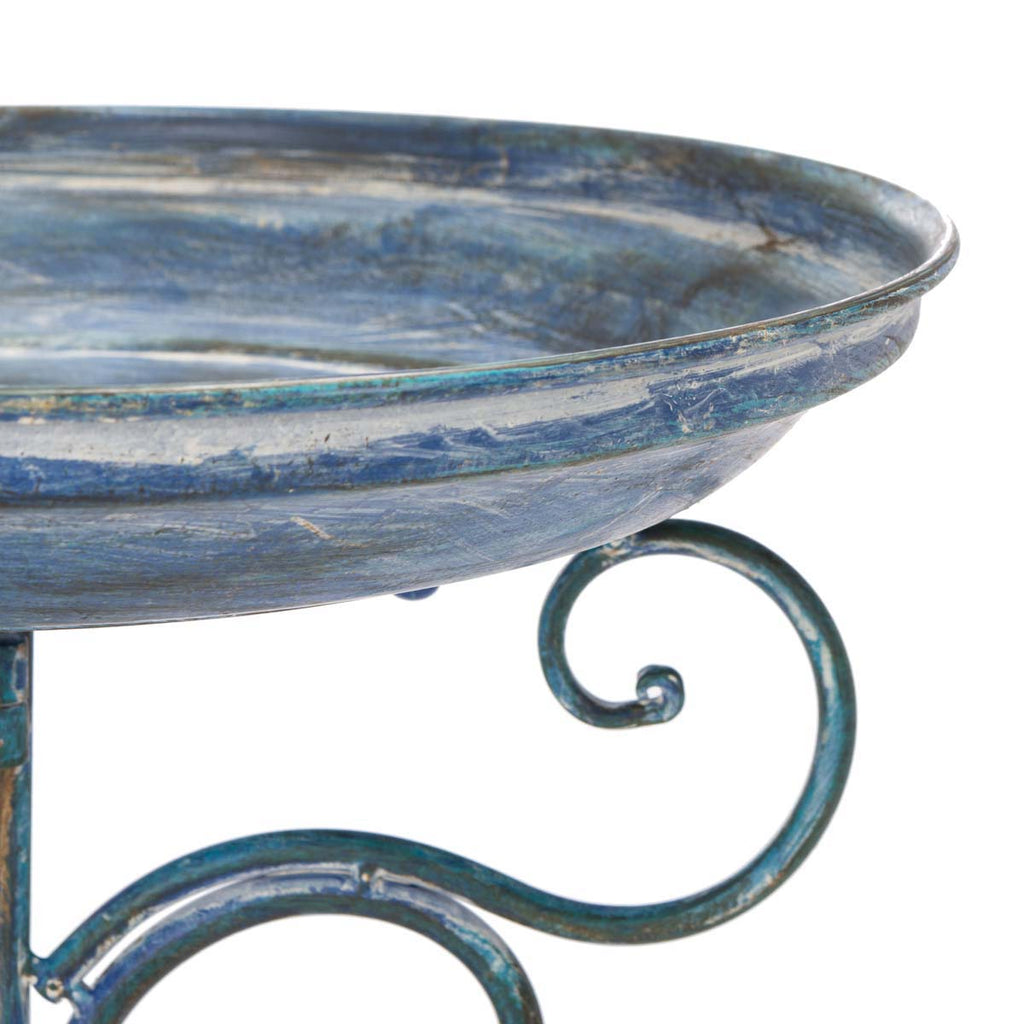 Safavieh Ashlan Bird Bath - Mossy Blue