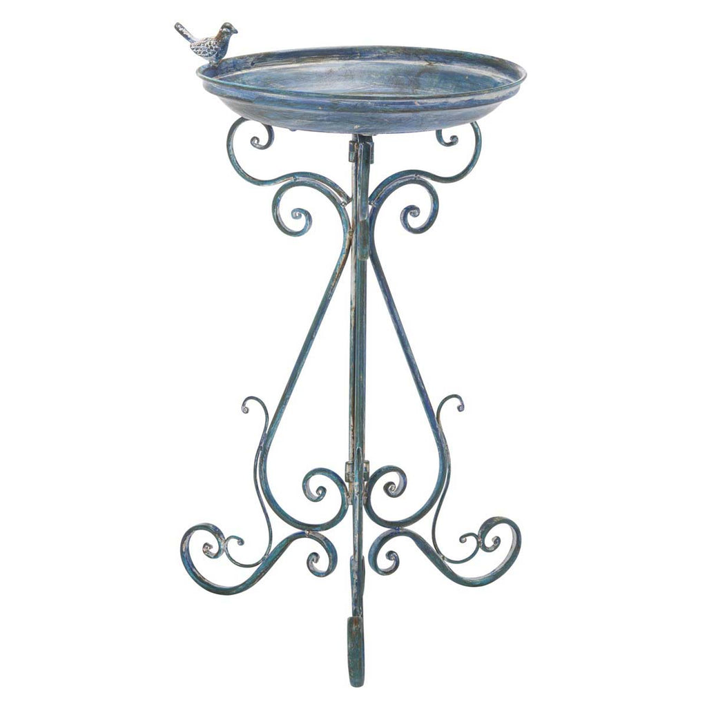 Safavieh Ashlan Bird Bath - Mossy Blue