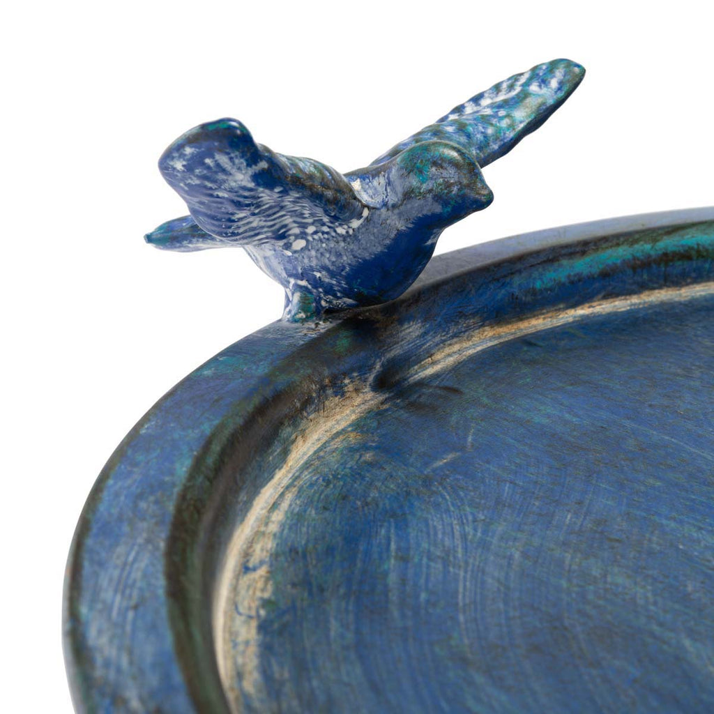 Safavieh Kensi Bird Bath - Mossy Blue