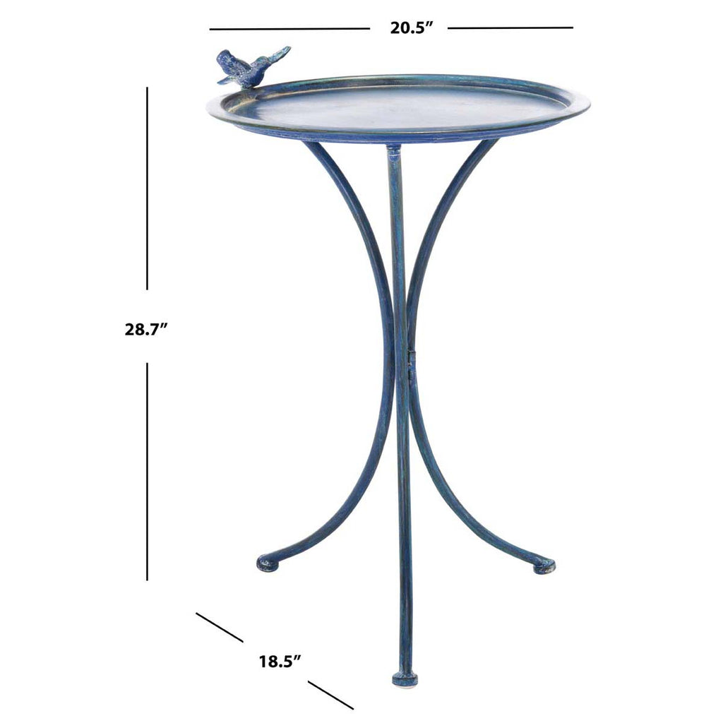 Safavieh Kensi Bird Bath - Mossy Blue