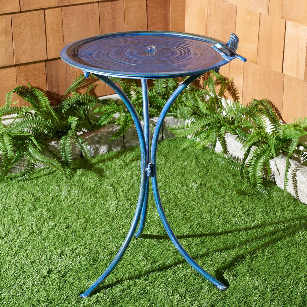 Safavieh Kensi Bird Bath - Mossy Blue