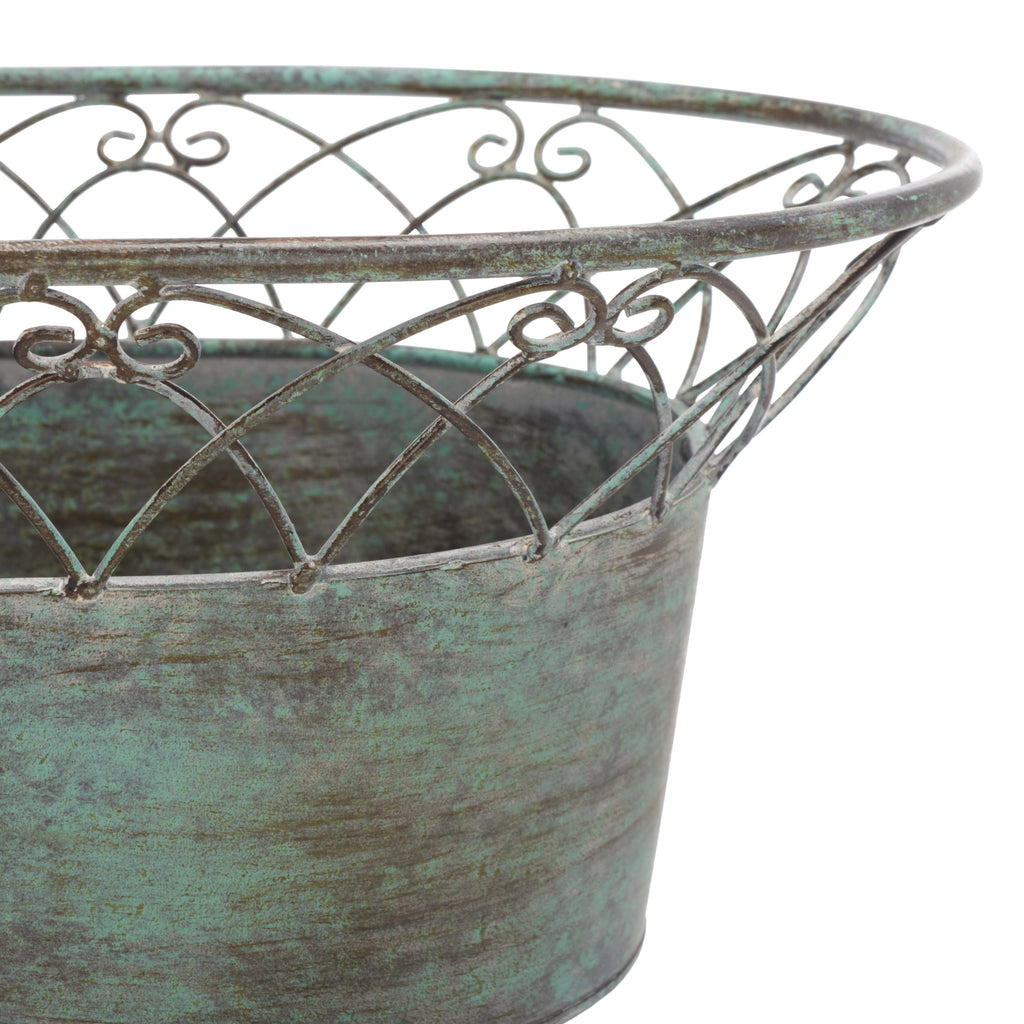 Safavieh Hendrick Planters - Antique Green