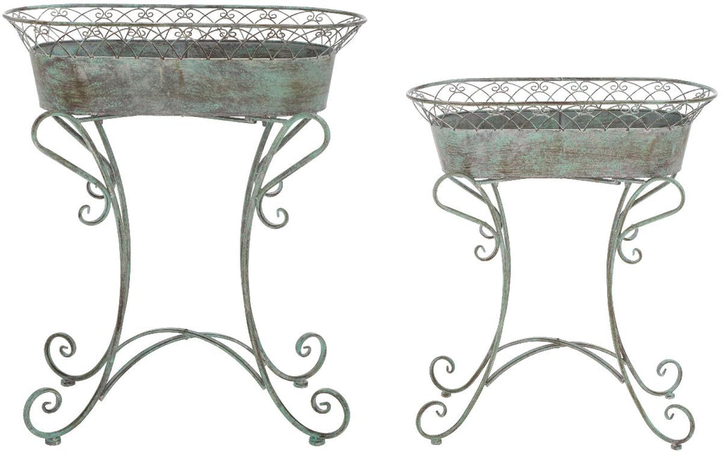 Safavieh Hendrick Planters - Antique Green