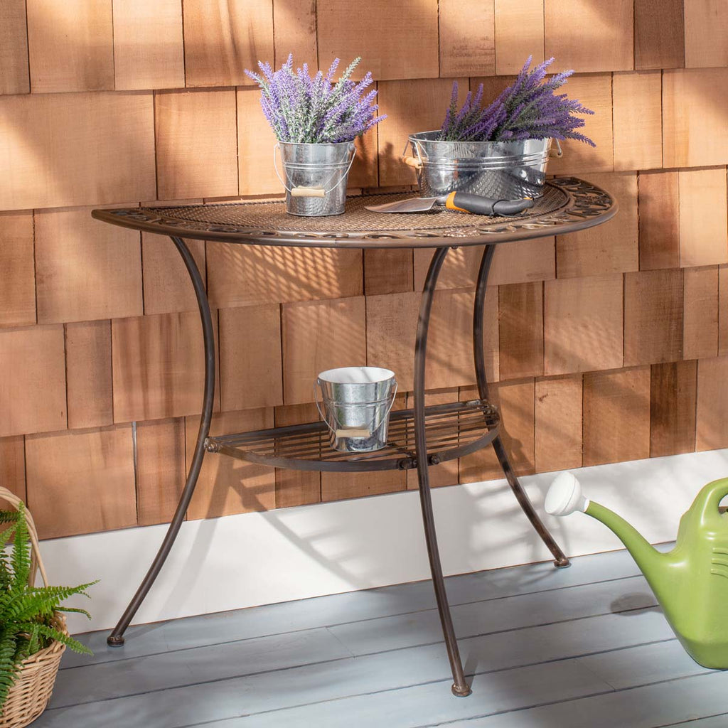 Safavieh Genson End Table - Unearthed Rust