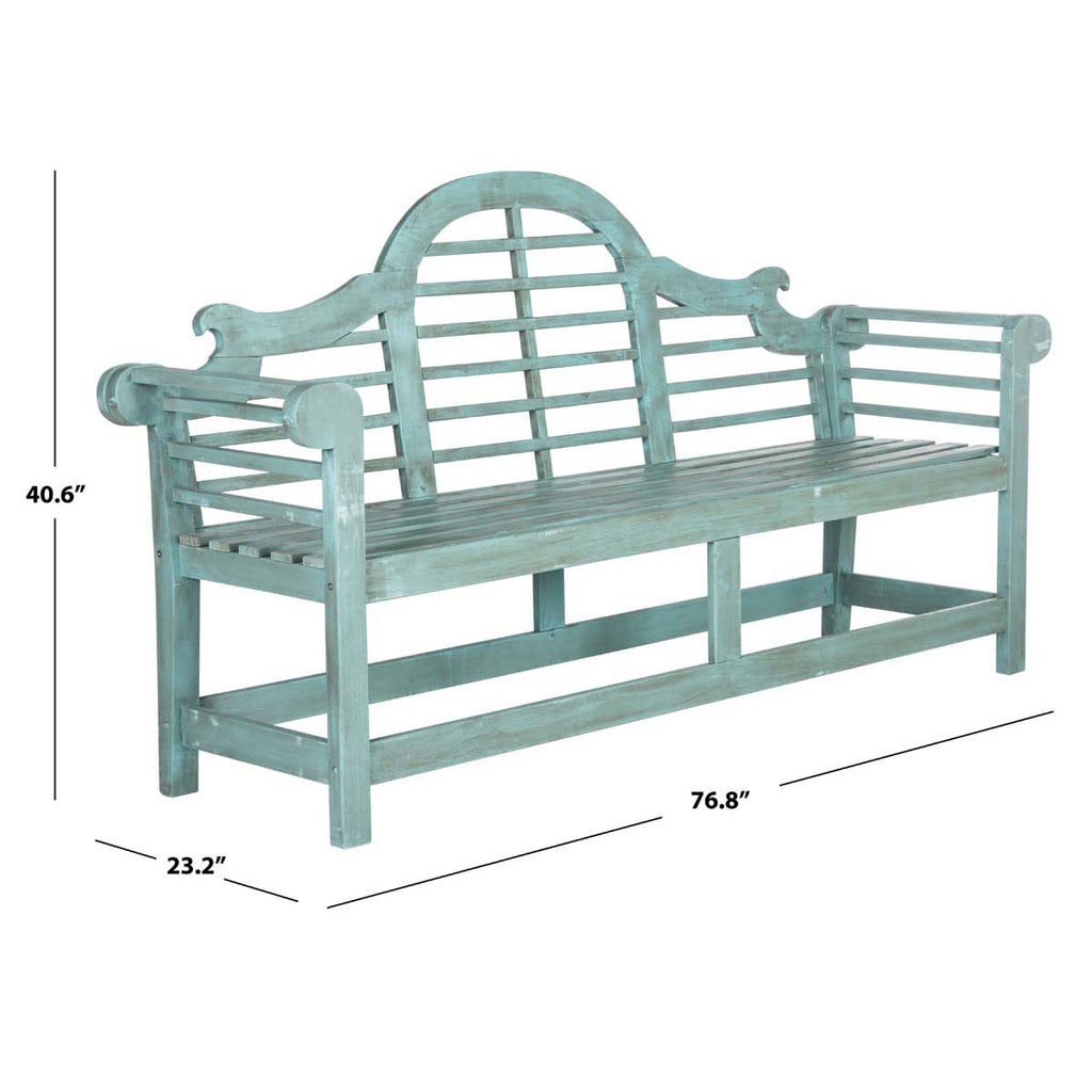 Safavieh Khara Bench - Beach House Blue