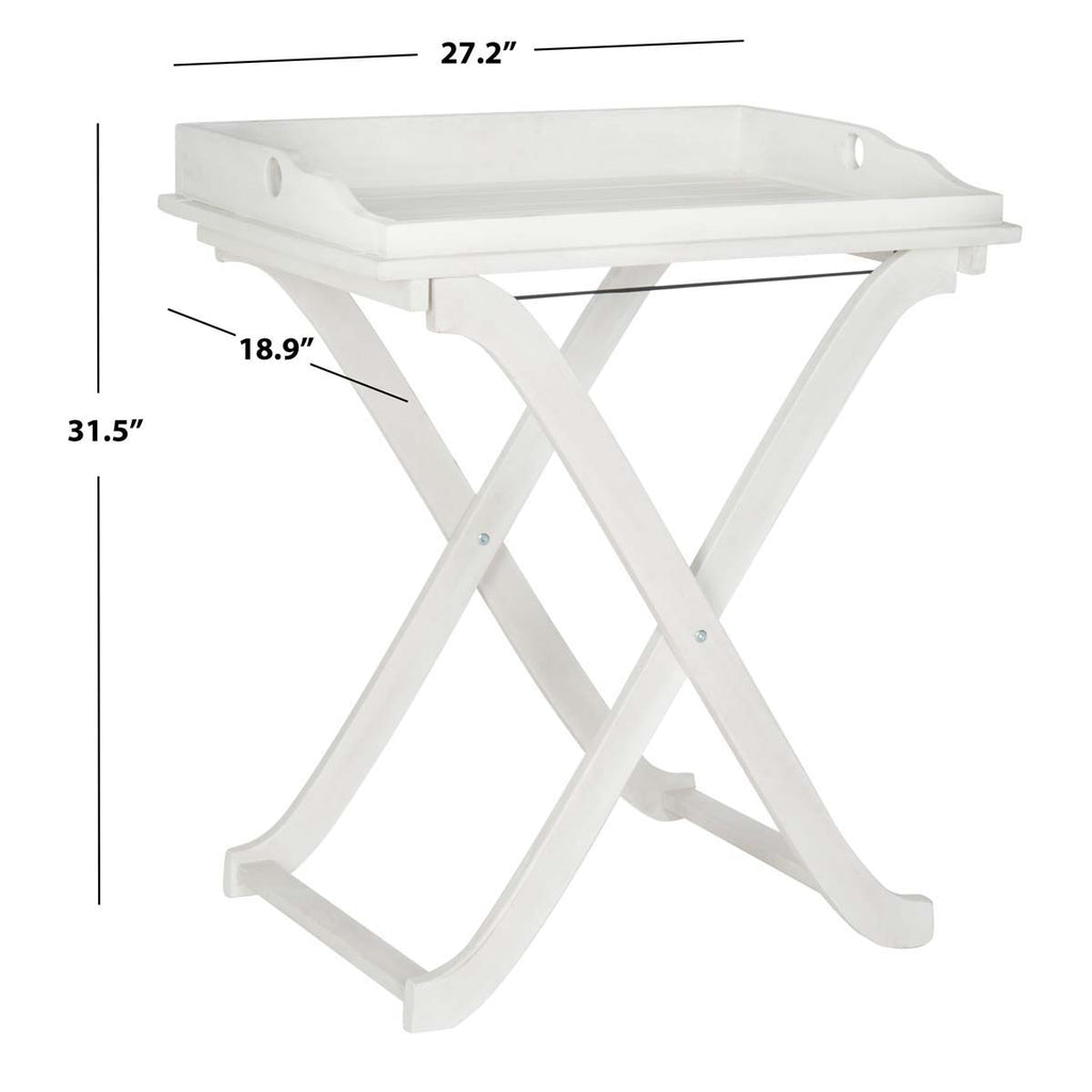 Safavieh Covina Tray Table - Antique White