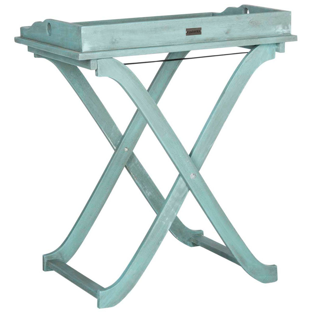 Safavieh Covina Tray Table - Beach House Blue