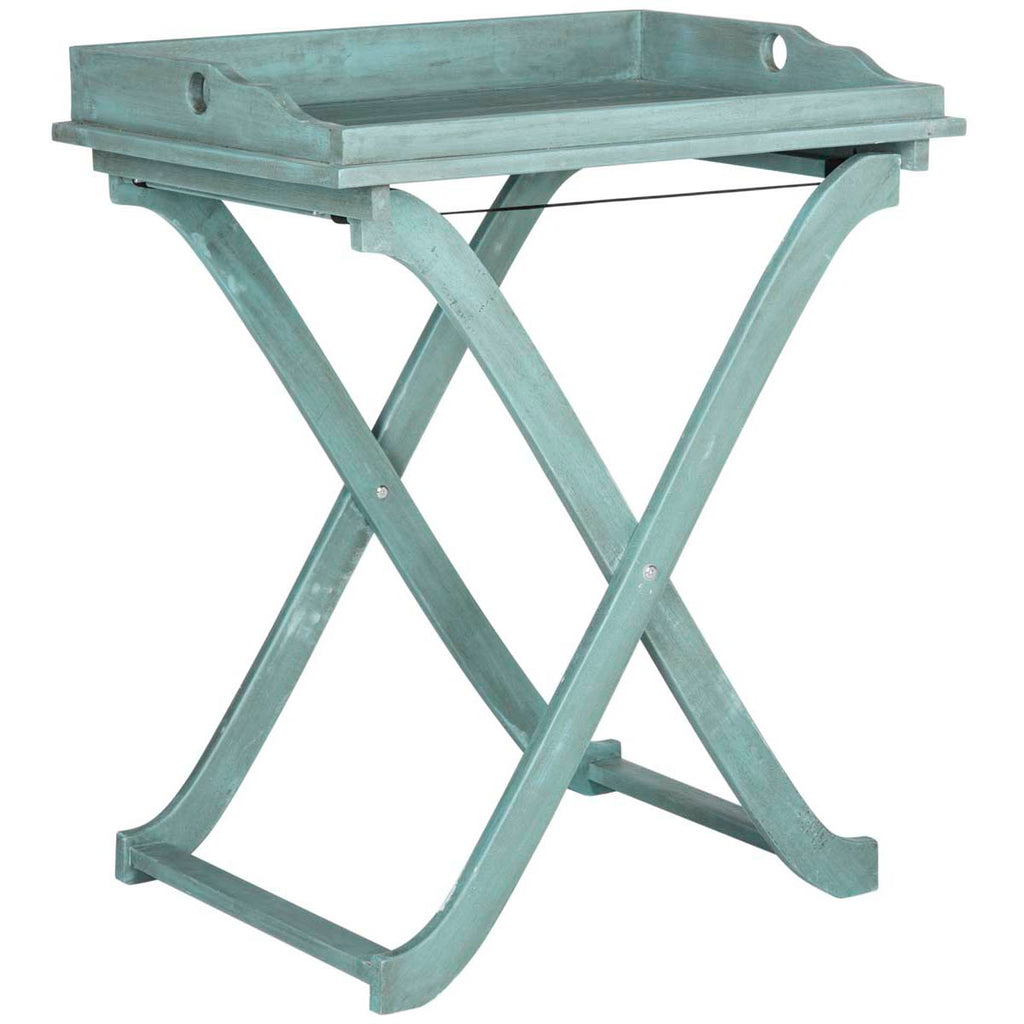 Safavieh Covina Tray Table - Beach House Blue