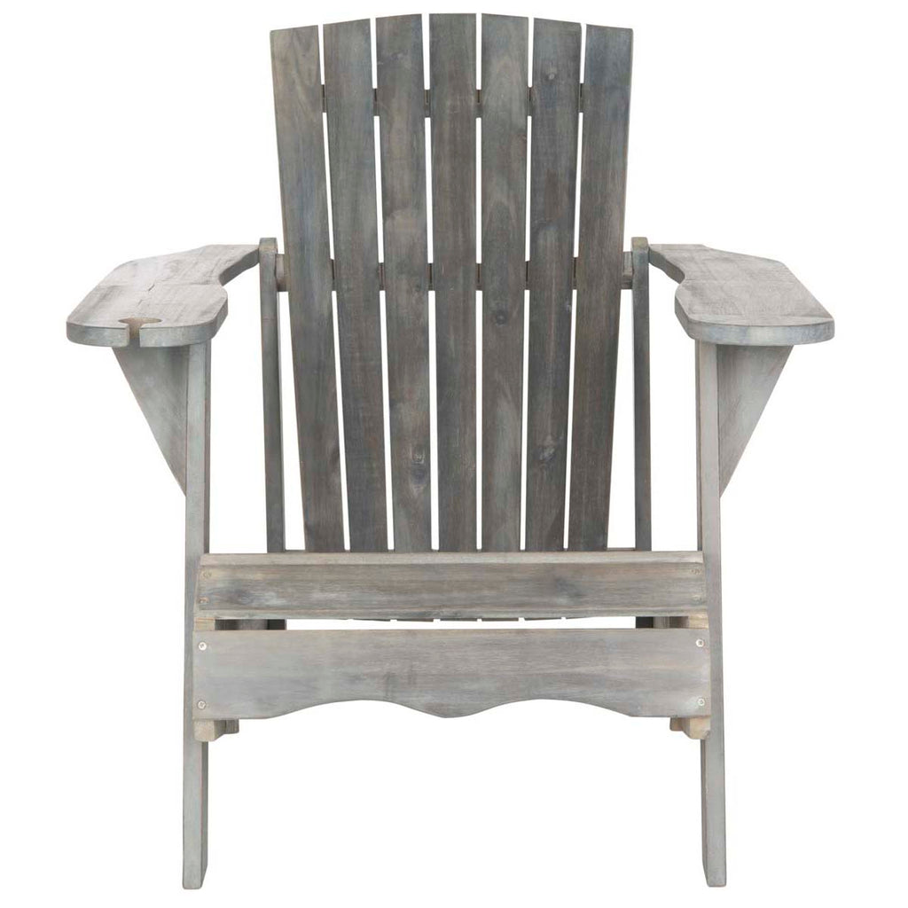 Safavieh Vista Wine Glass Holder Adirondack Chair - Ash Grey