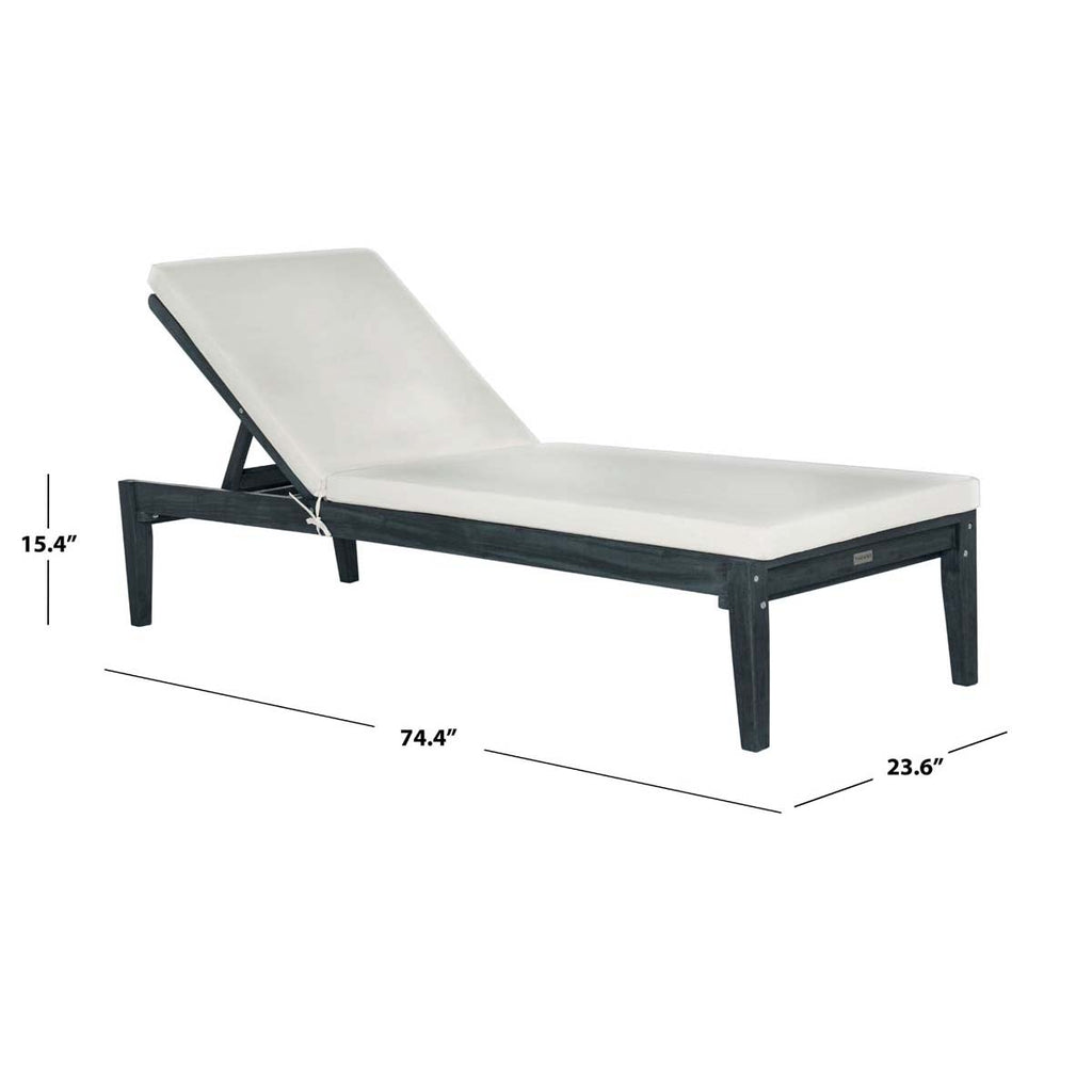 Safavieh Azusa Sunlounger - Dark Slate Grey/Beige