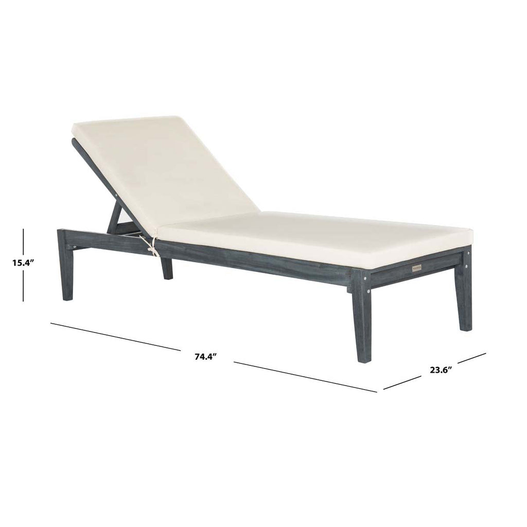 Safavieh Arcata Sunlounger - Ash Grey/Beige