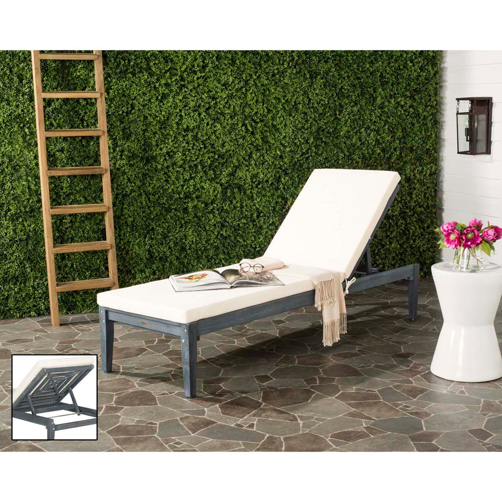 Safavieh Arcata Sunlounger - Ash Grey/Beige