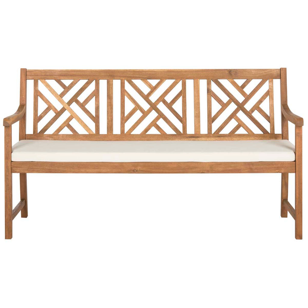 Safavieh Bradbury 3 Seat Bench - Natural/Beige