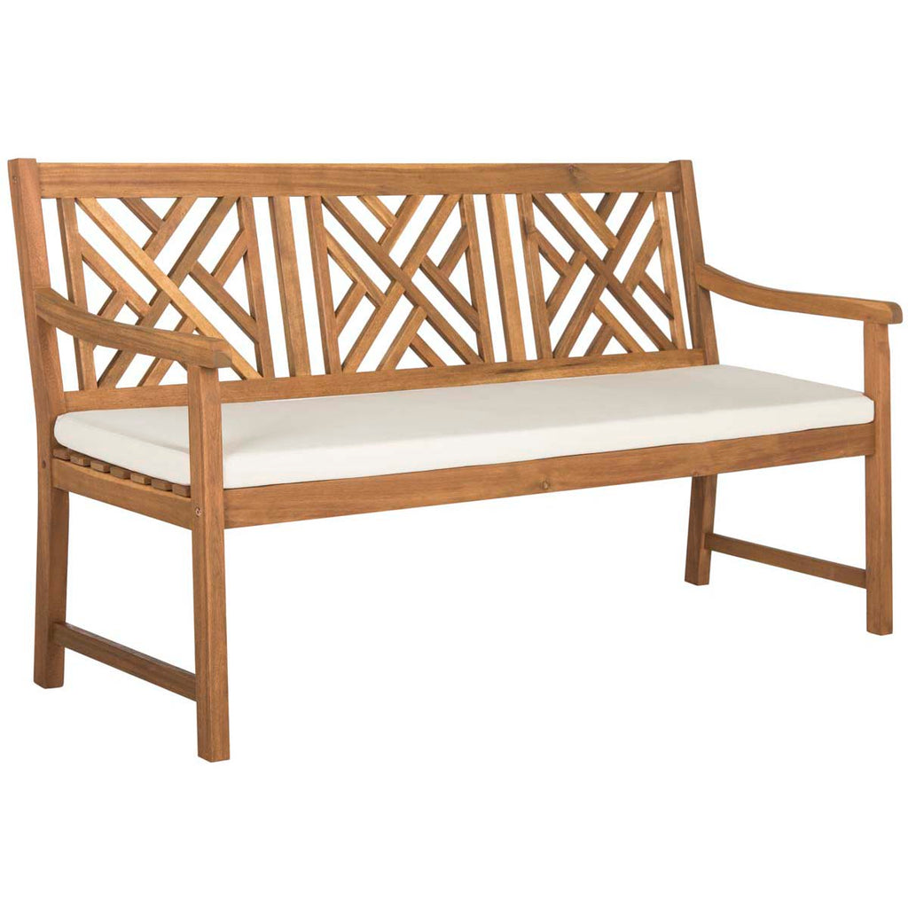 Safavieh Bradbury 3 Seat Bench - Natural/Beige