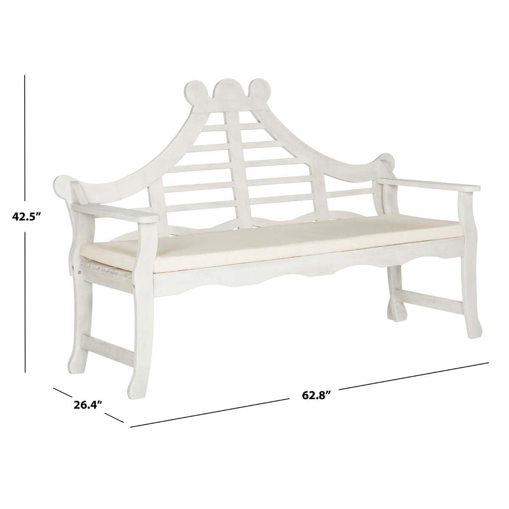 Safavieh Azusa Bench - Antique White