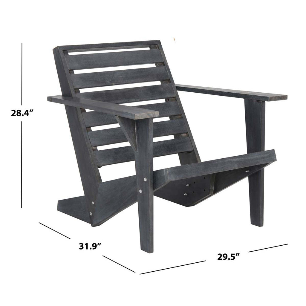 Safavieh Lanty Adirondack Chair  - Dark Slate Grey