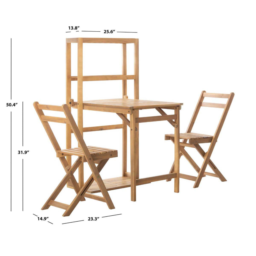 Safavieh Griffen Balcony Dining Cabinet Set - Natural