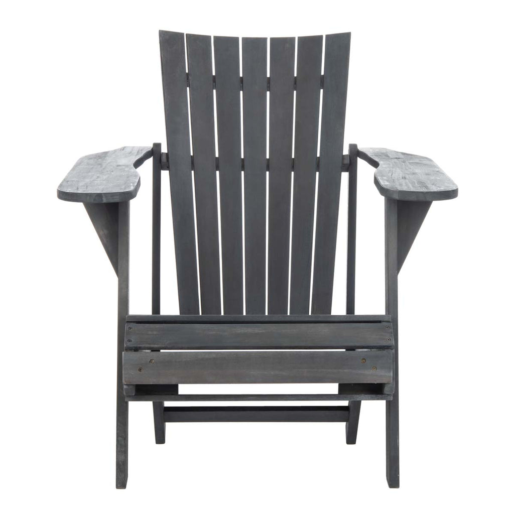 Safavieh Merlin Adirondack Chair With Retractable Footrest - Ash Grey