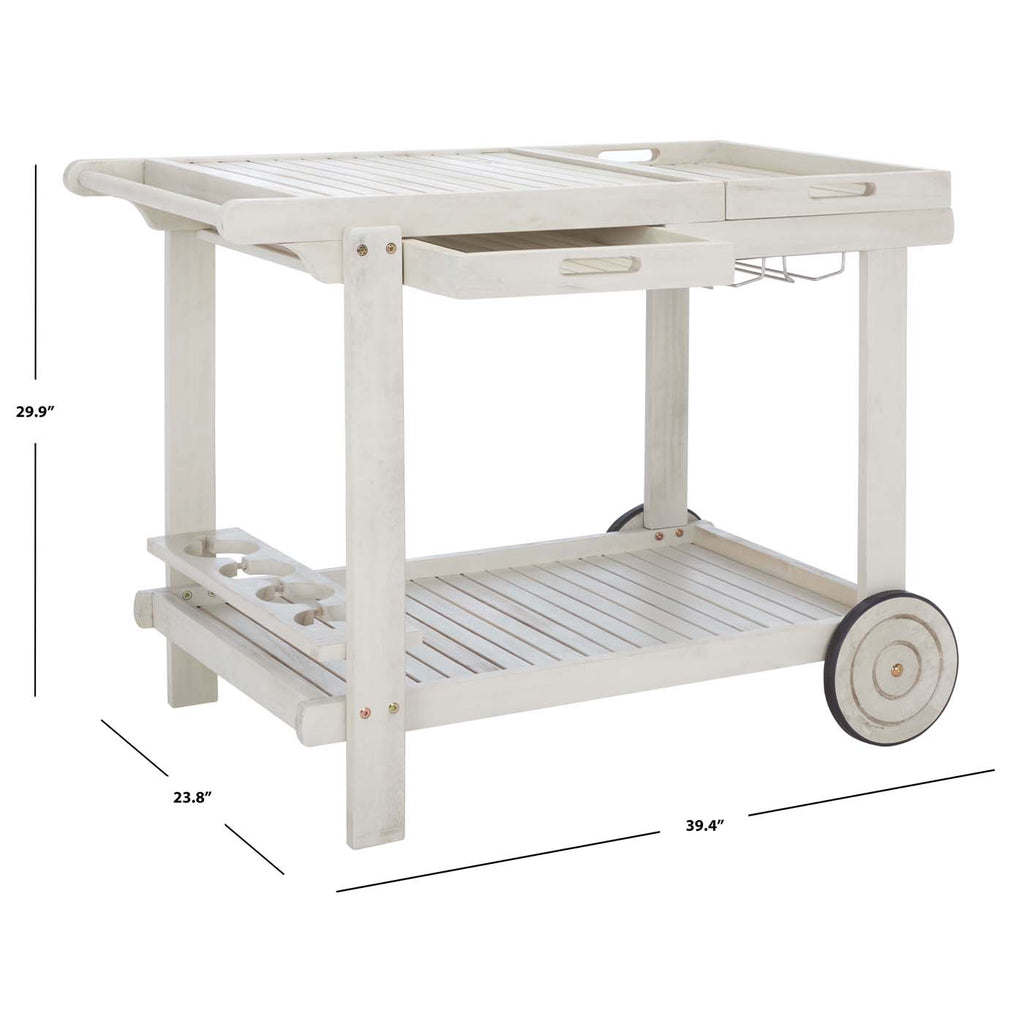 Safavieh Orland Tea Trolly - White