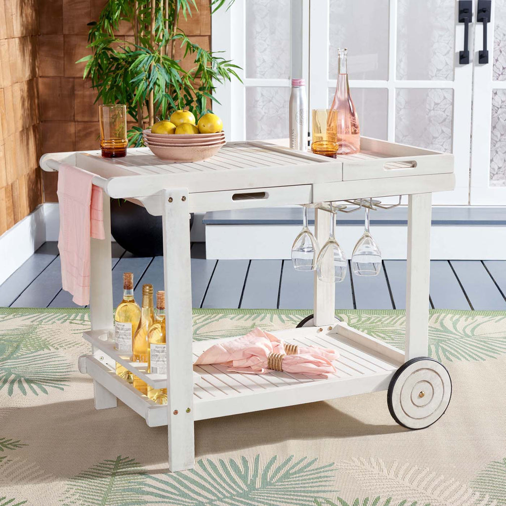 Safavieh Orland Tea Trolly - White